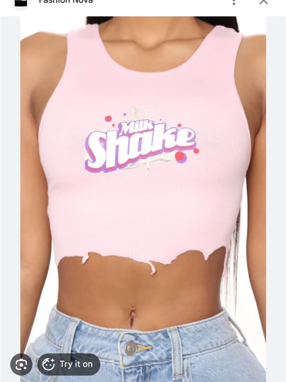 New with tags - Milk Shake Pink Cropped Tank Top